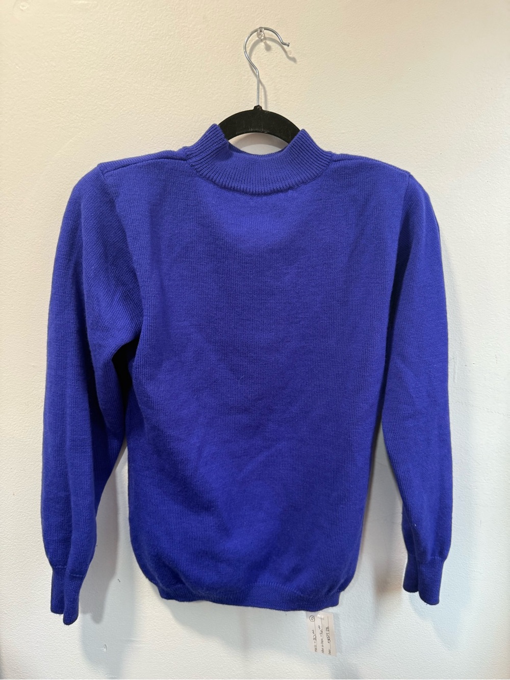 VTG LIZ CLAIBORNE Long Sleeve Purple Mockneck Sweater w/ Shoulder Pads (SM)